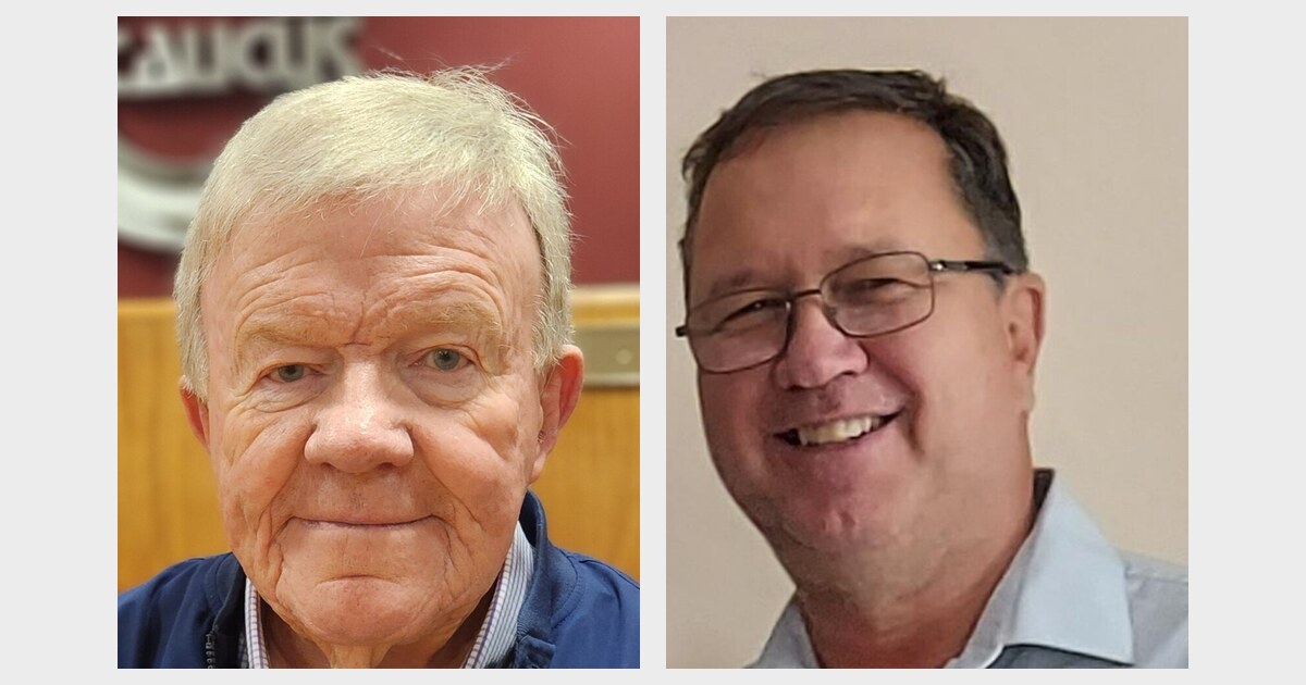 Headshots of Ward 2 Town Council candidates James Clancy, left, and David Kraatz, right.